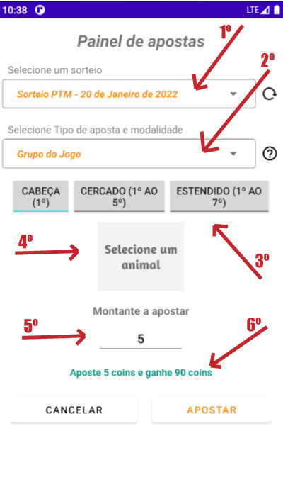 painel de apostas